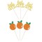 24 PCS Little Cutie Cupcake Toppers Glitter Orange Cupcake 2"W x 4.2"H